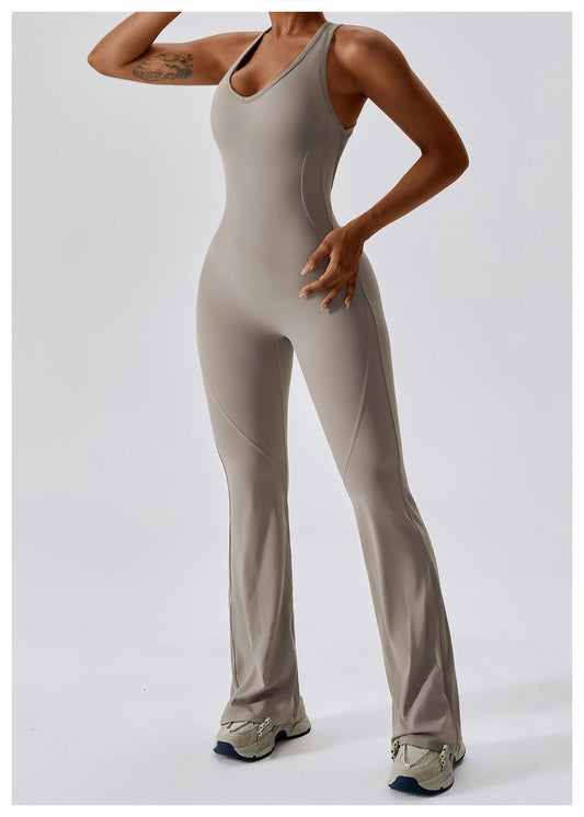 Lea Sculpt Flared Jumpsuit