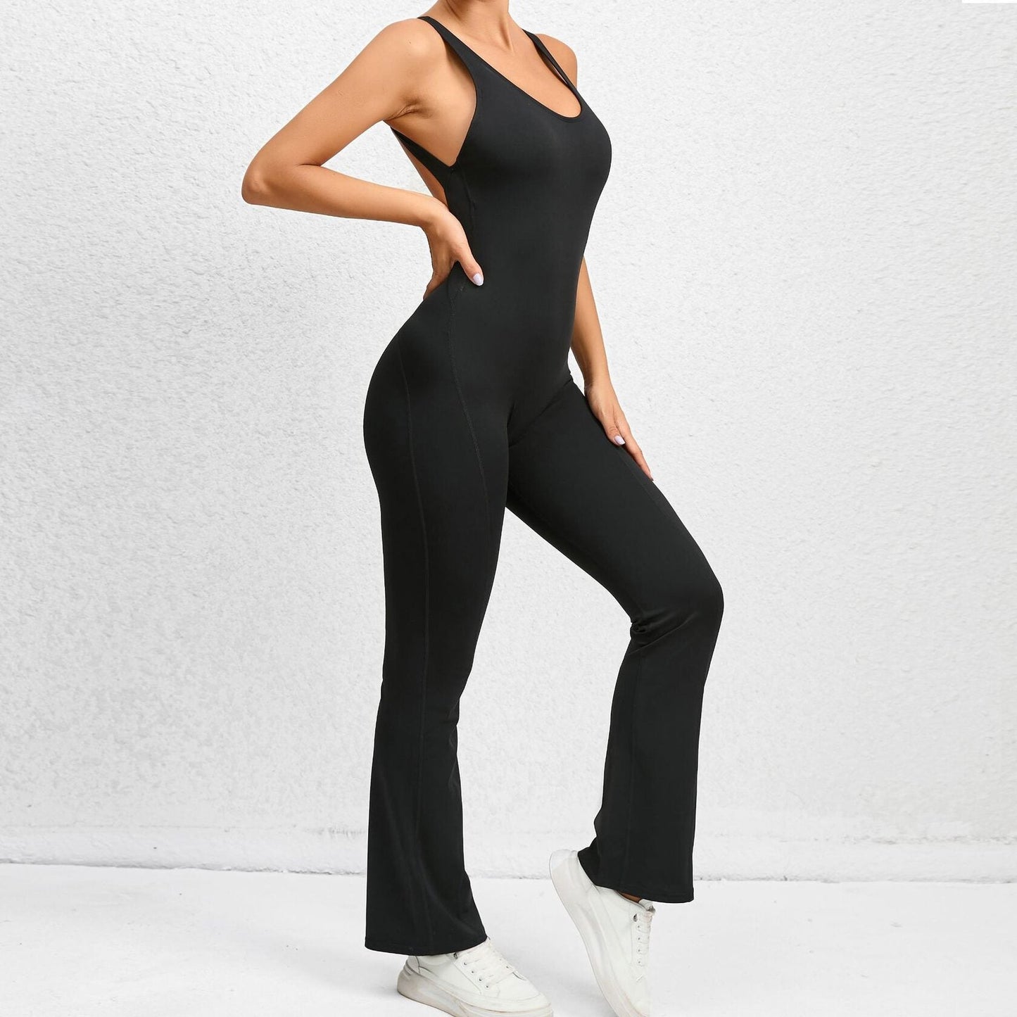 Athena Sculpt Flared Jumpsuit